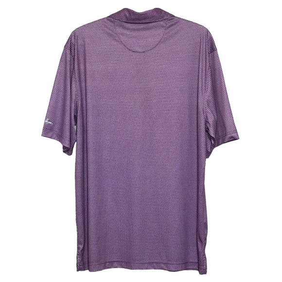 Walter Hagen 11‎ Major Men's Purple White Geometric Short Sleeve Polo Size L - Picture 2 of 6